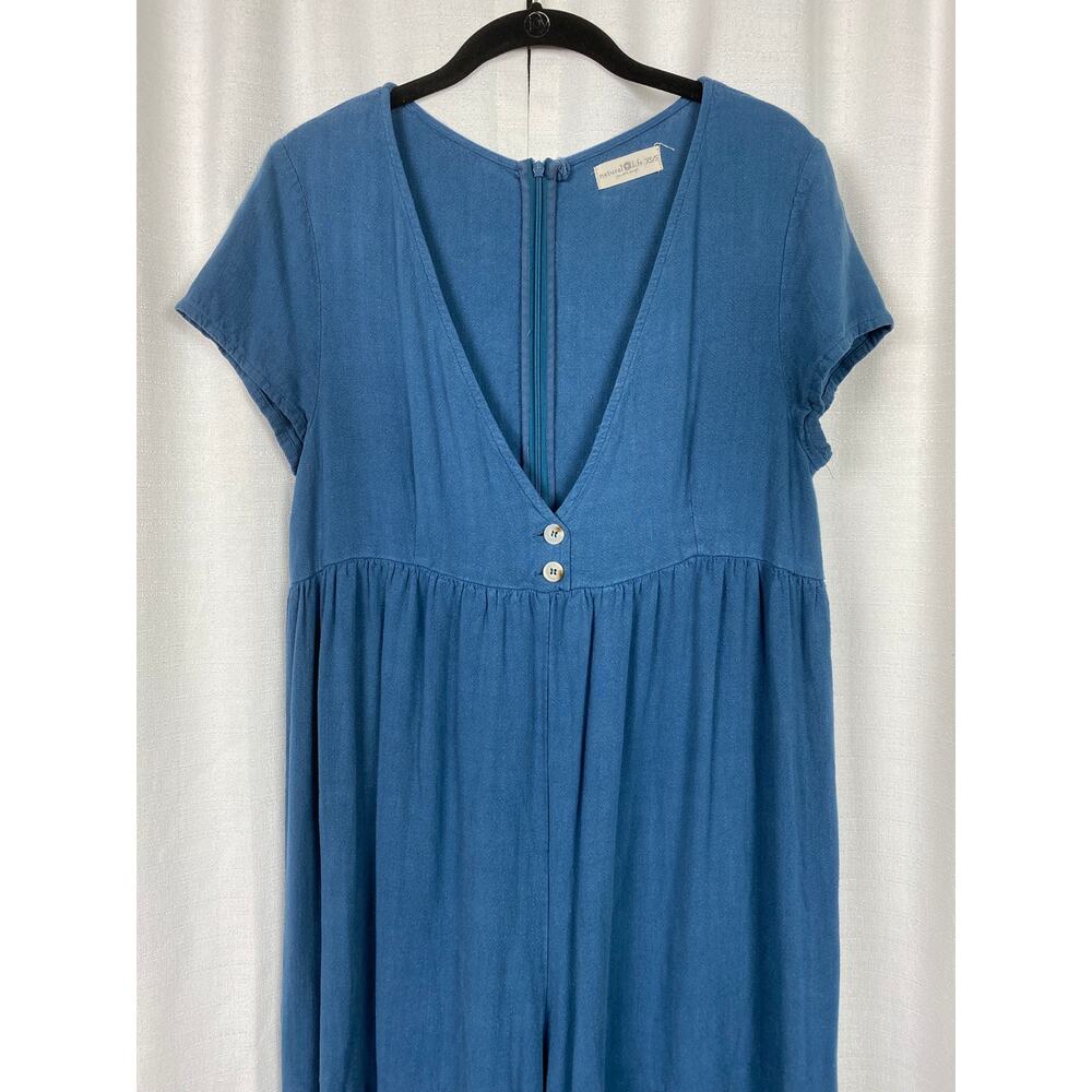 Natural Life Blue Avery Wide Leg Linen Blend Jumpsuit Sz.XS/S - Picture 7 of 16